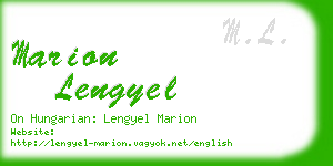 marion lengyel business card